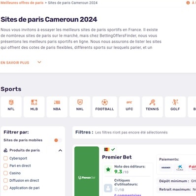 Comment choisir un site de paris sportifs fiable au Cameroun?