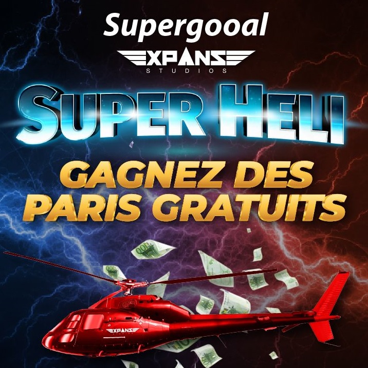 Evaluez vos capacités dans la promotion Super Heli de Supergooal : gagnez jusqu’à 60 paris gratuits.