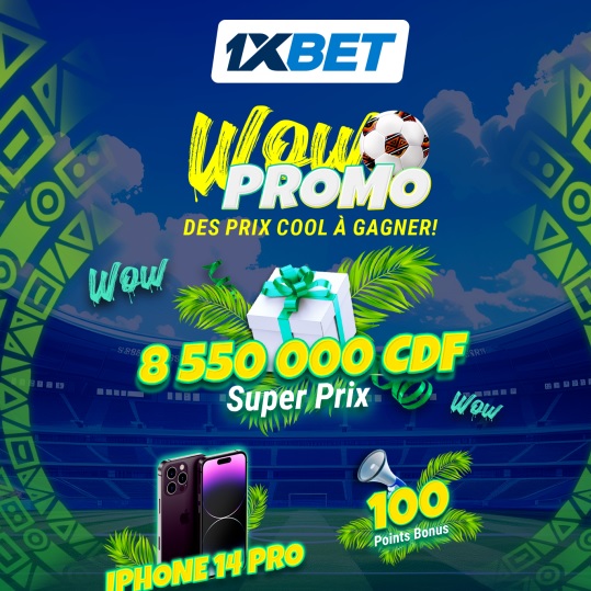 WOW promo : de grands prix à gagner avec 1xBet !